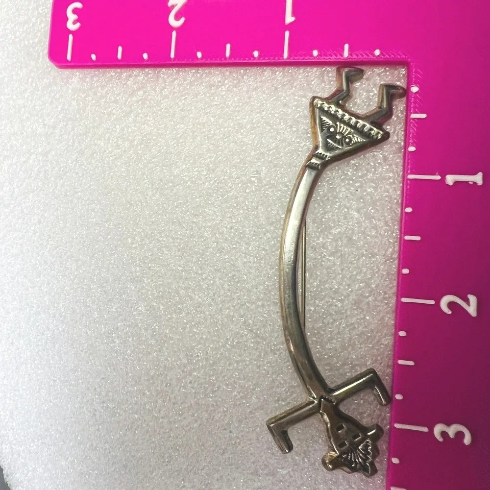 Vintage Sterling Silver Kachina Kokopelli Brooch Felix Joe Rainbowy Yei 3.5